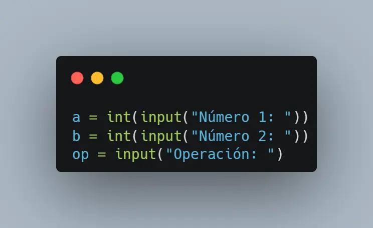 Fragmento de código en Python