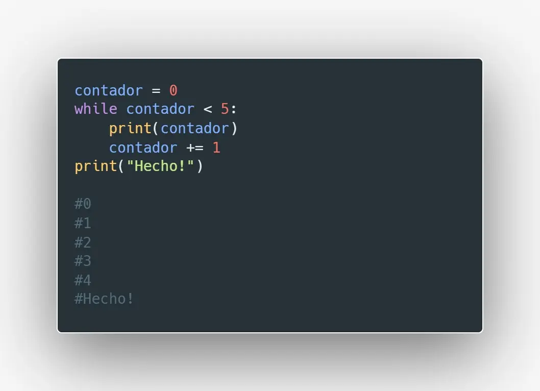 Fragmento de código en Python.