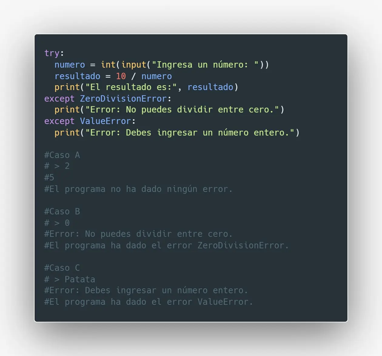 Fragmento de código en Python.
