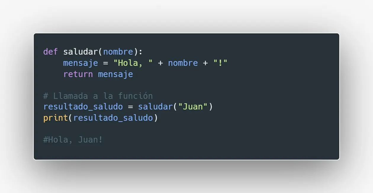 Fragmento de código en Python.