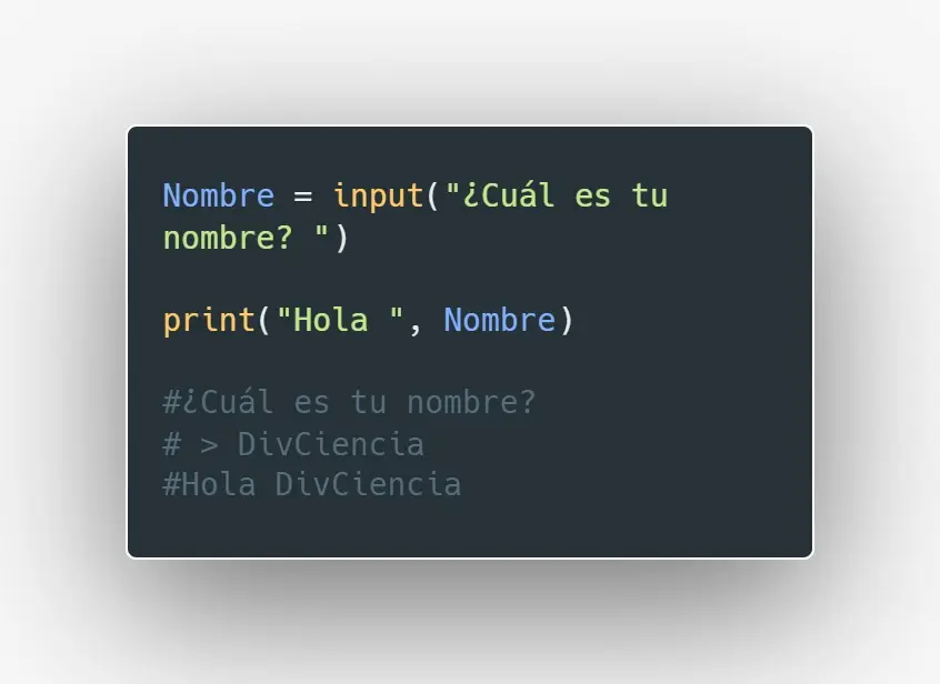 Fragmento de código en Python.