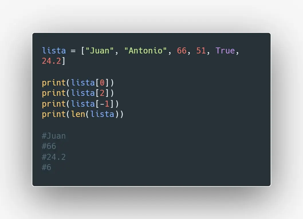 Fragmento de código en Python.