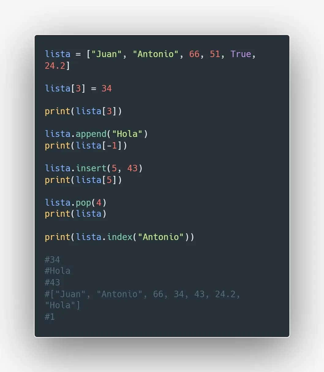Fragmento de código en Python.