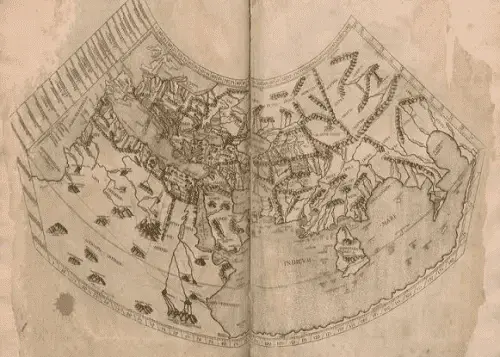 Fotografía del atlas más antiguo, el del griego Ptolomeo.