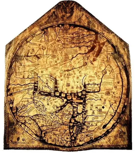 Fotografía del Mapamundi de Hereford.