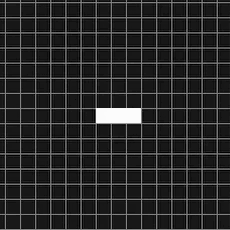 Autómata del Juego de la Vida. Está formado por 3 células colocadas en columna verticalmente que alternan a una fila de 3 células.